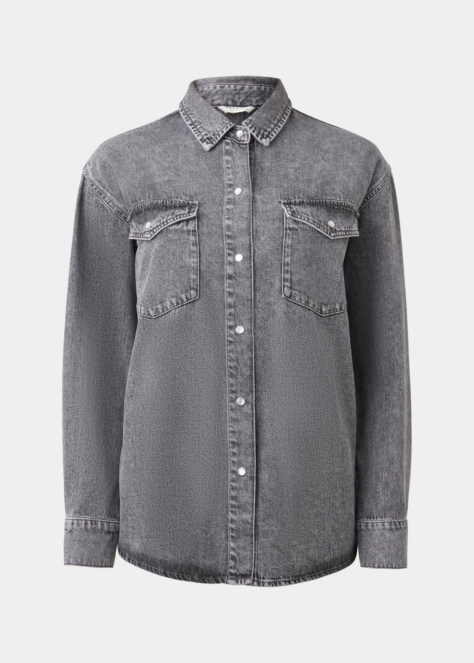 Grey Denim Shirt - Matalan