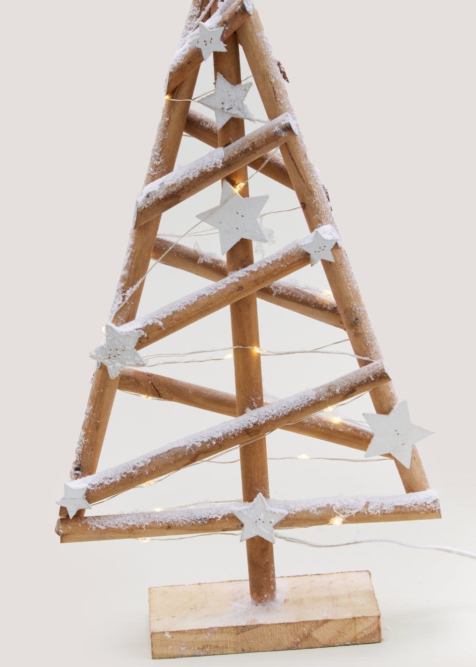 Small Kindred Wood LED Christmas Tree (37cm x 20.5cm x 7cm)
