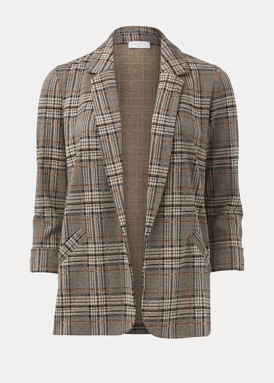 Brown Check Ponte Blazer - Matalan