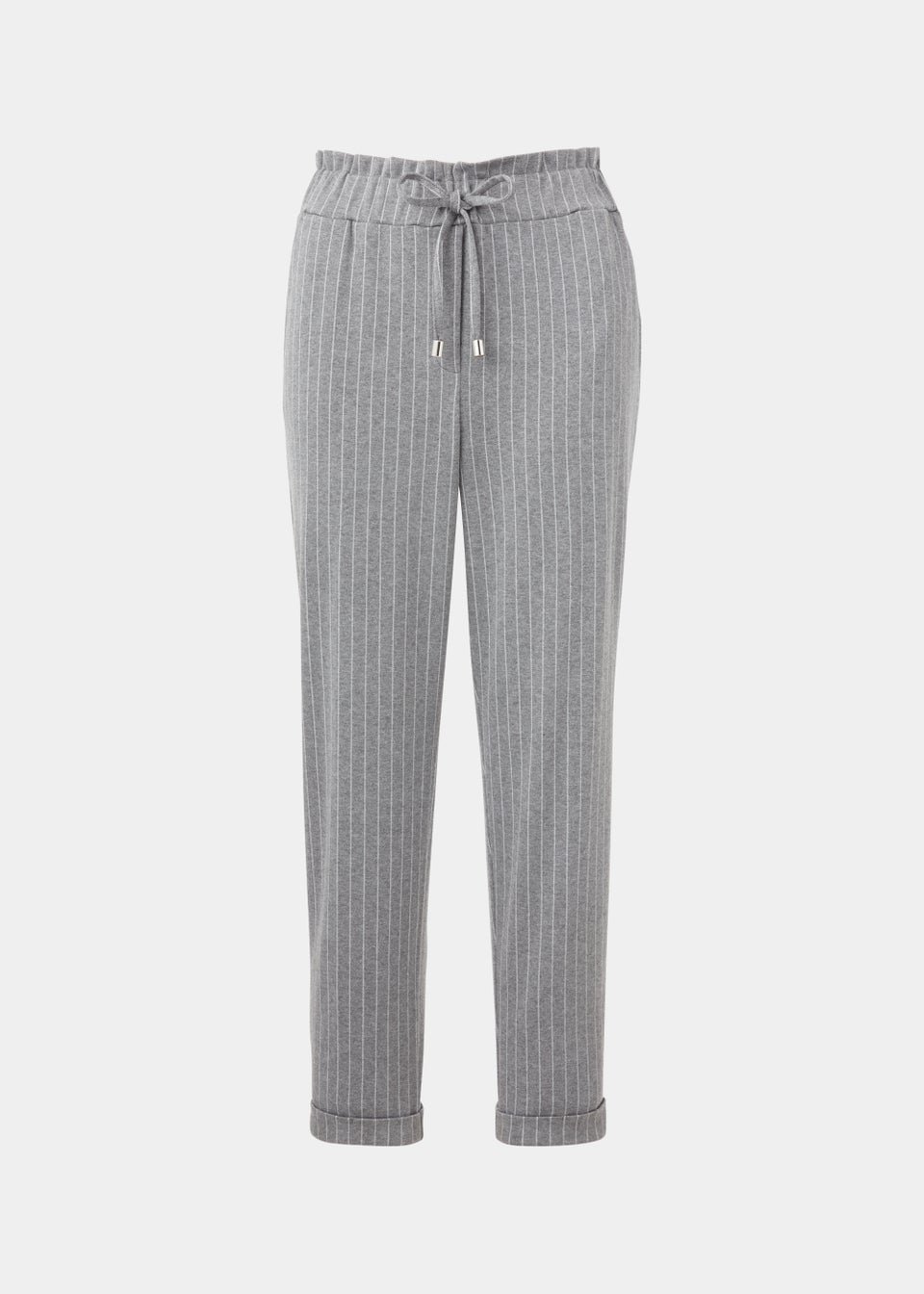 Grey & White Paperbag Trousers