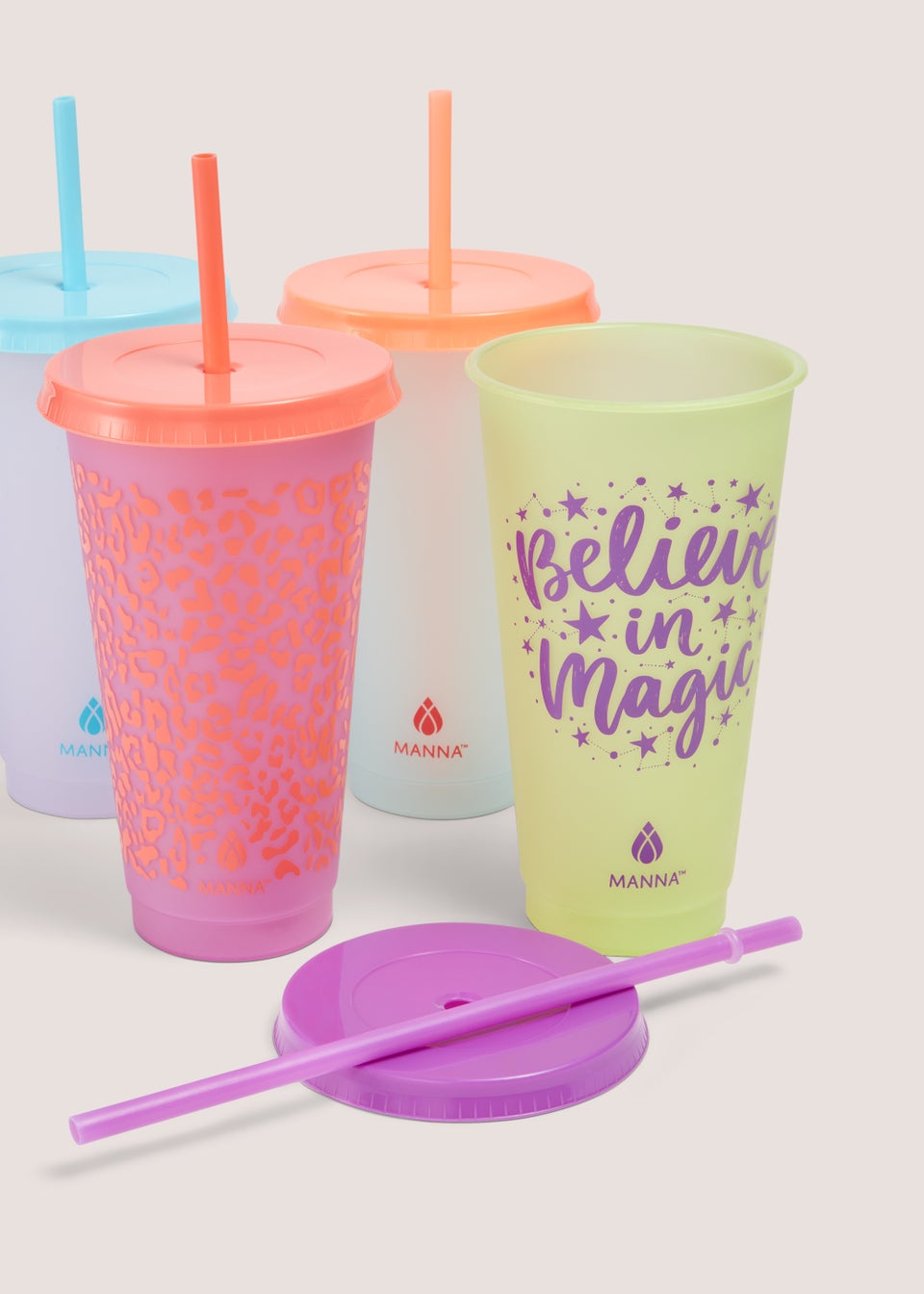 4 Pack Multicoloured Colour Changing Tumblers (710ml)