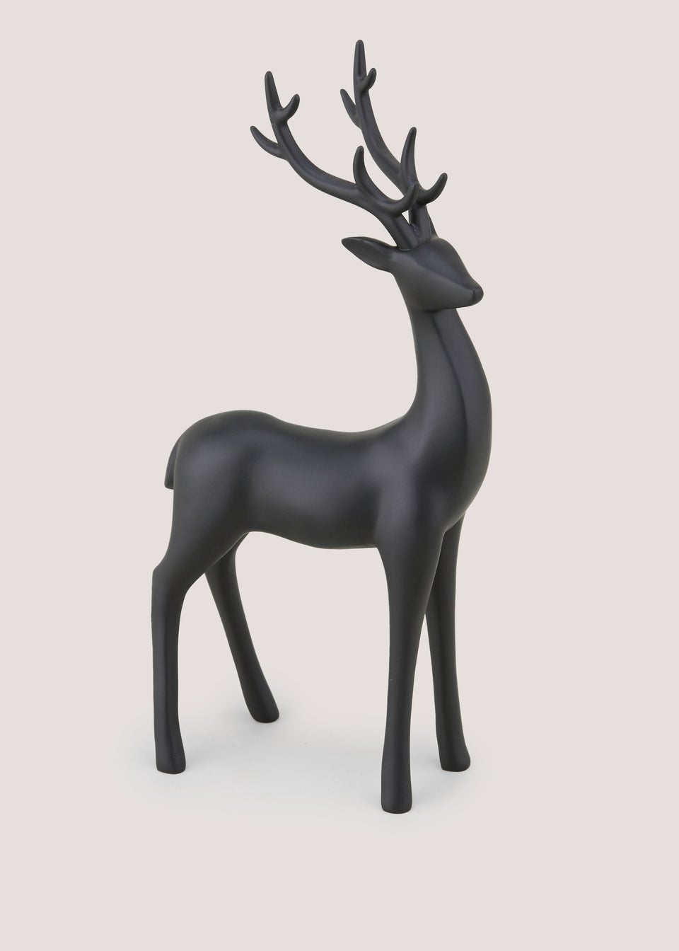 Black Large Stag Tealight Holder (26.5cm x 9.5cm x 14.5cm)