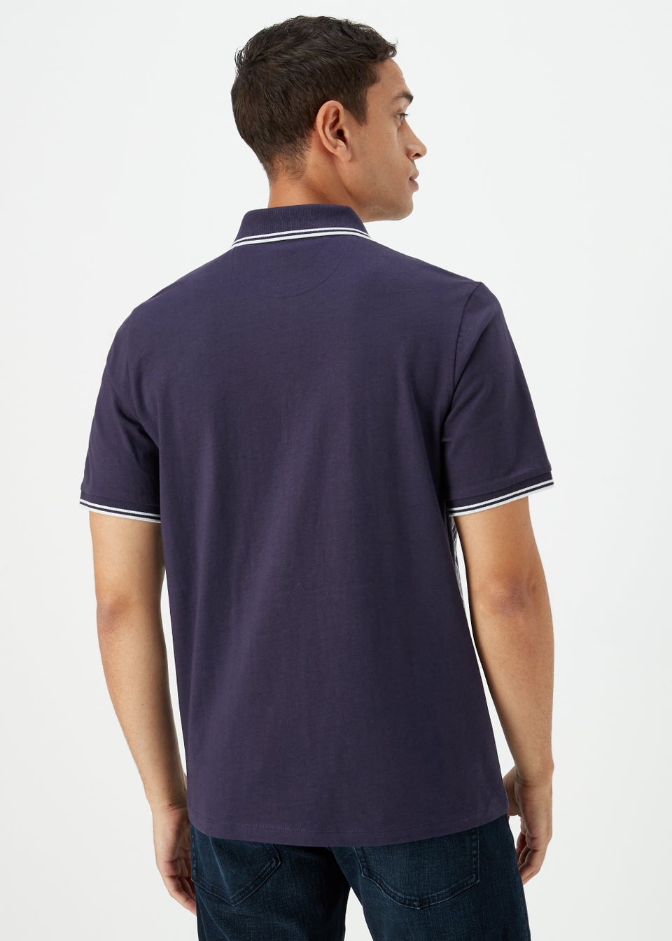 Grey Argyle Print Smart Polo Shirt