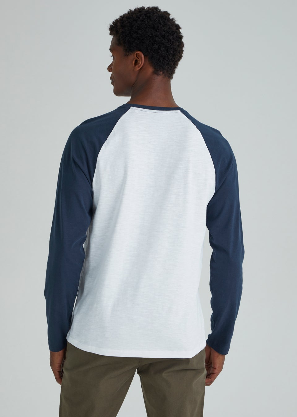 Blue & White Long Sleeve Raglan T-Shirt