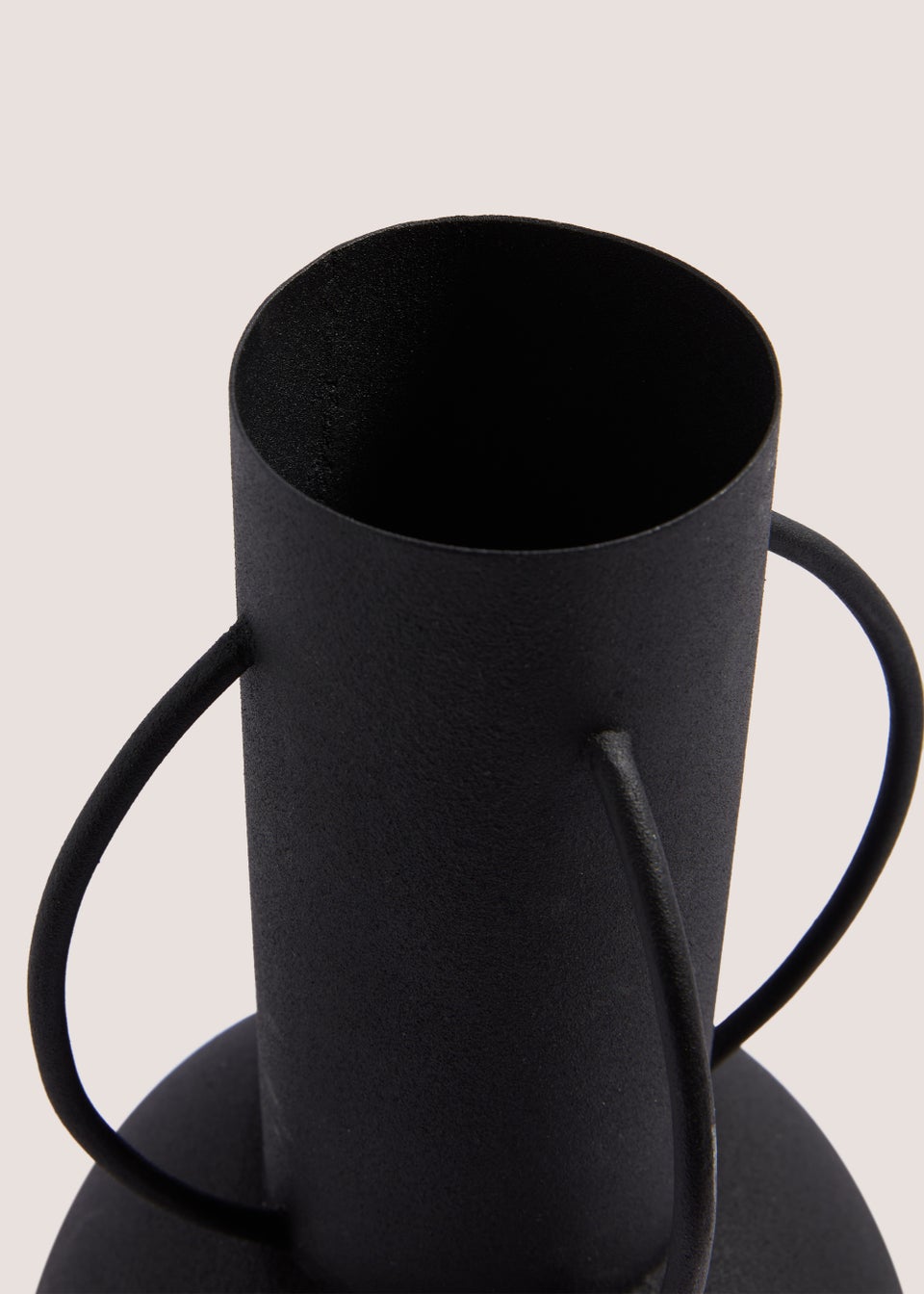 Black Metal Vase (30cm) Matalan