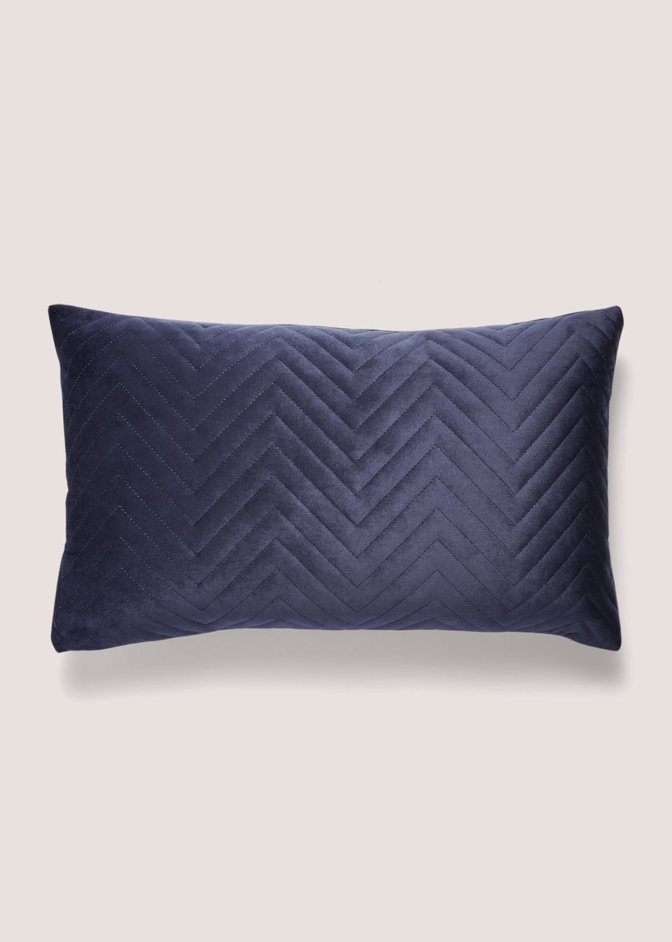 Navy Velvet Quilted Cushion