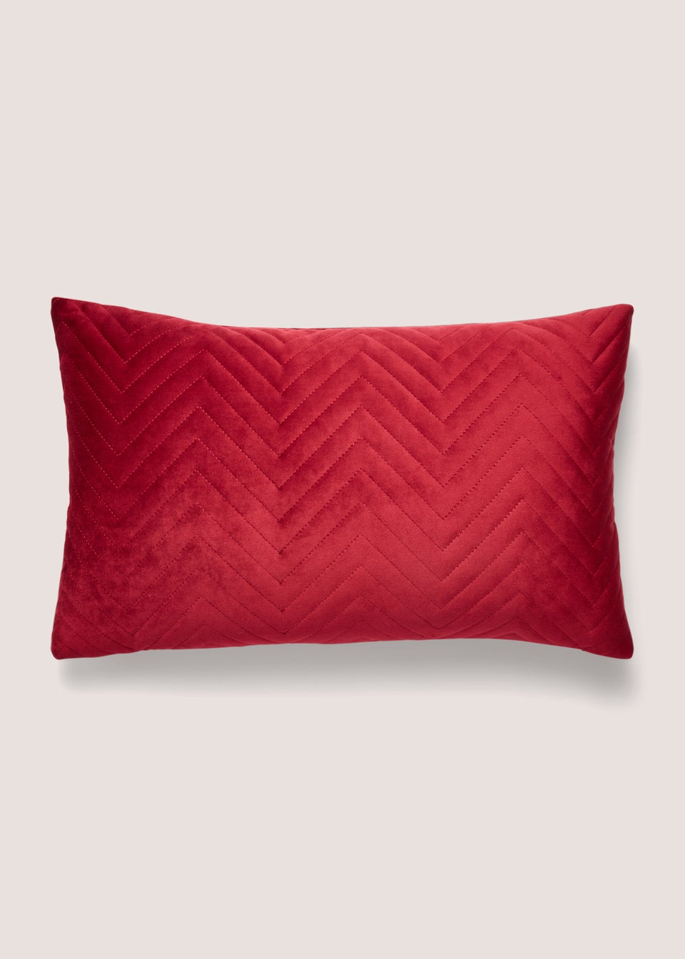Red Velvet Quilted Cushion