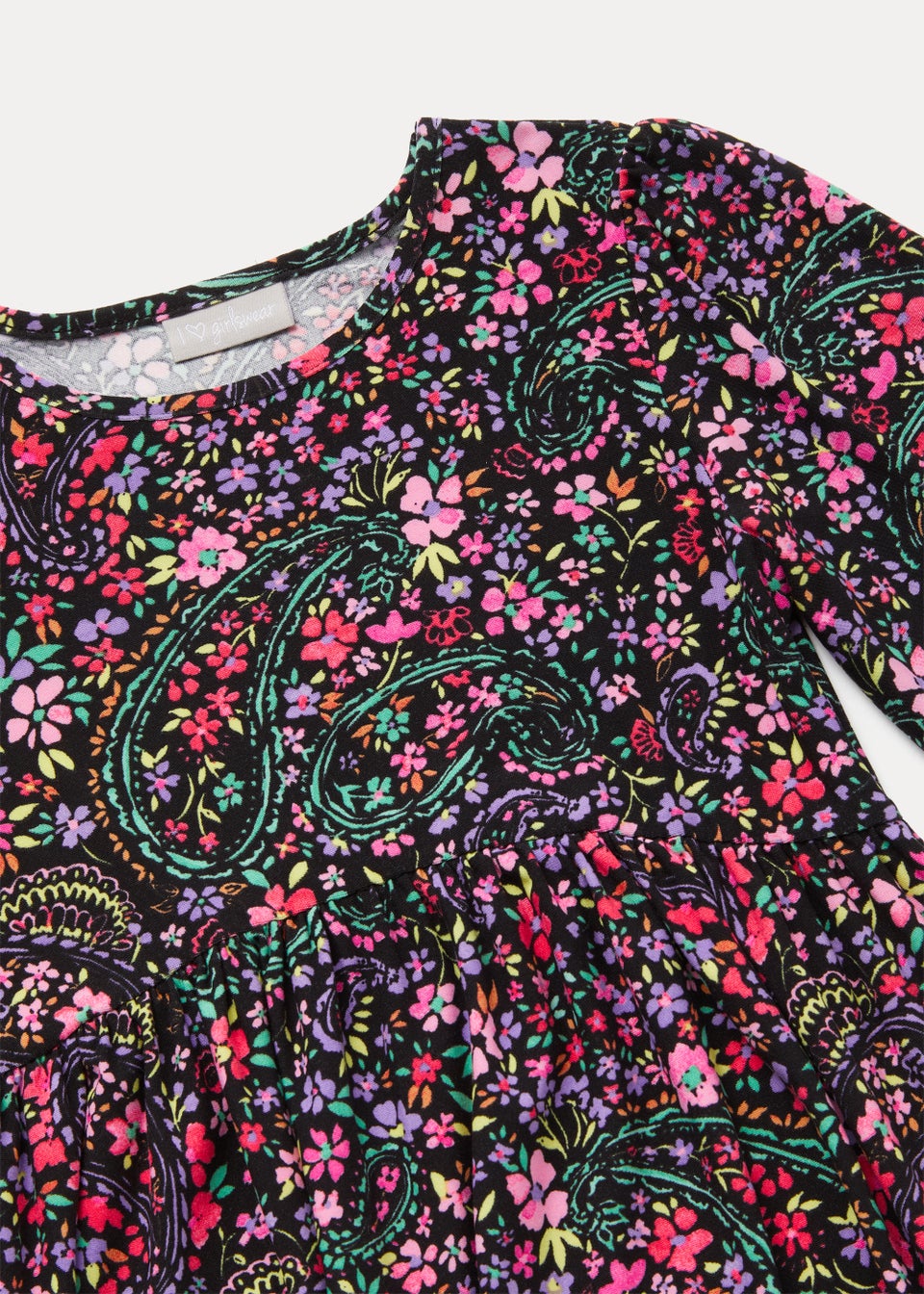 Girls Purple Print Soft Dress (4-13yrs)