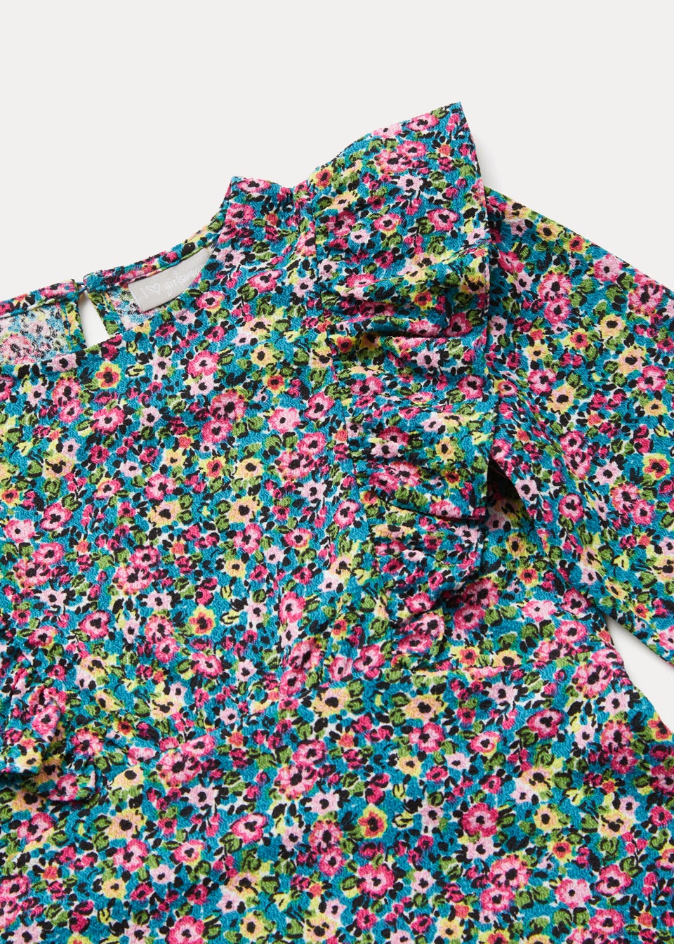 Girls Multicoloured Ditsy Print Crinkle Dress (4-13yrs)