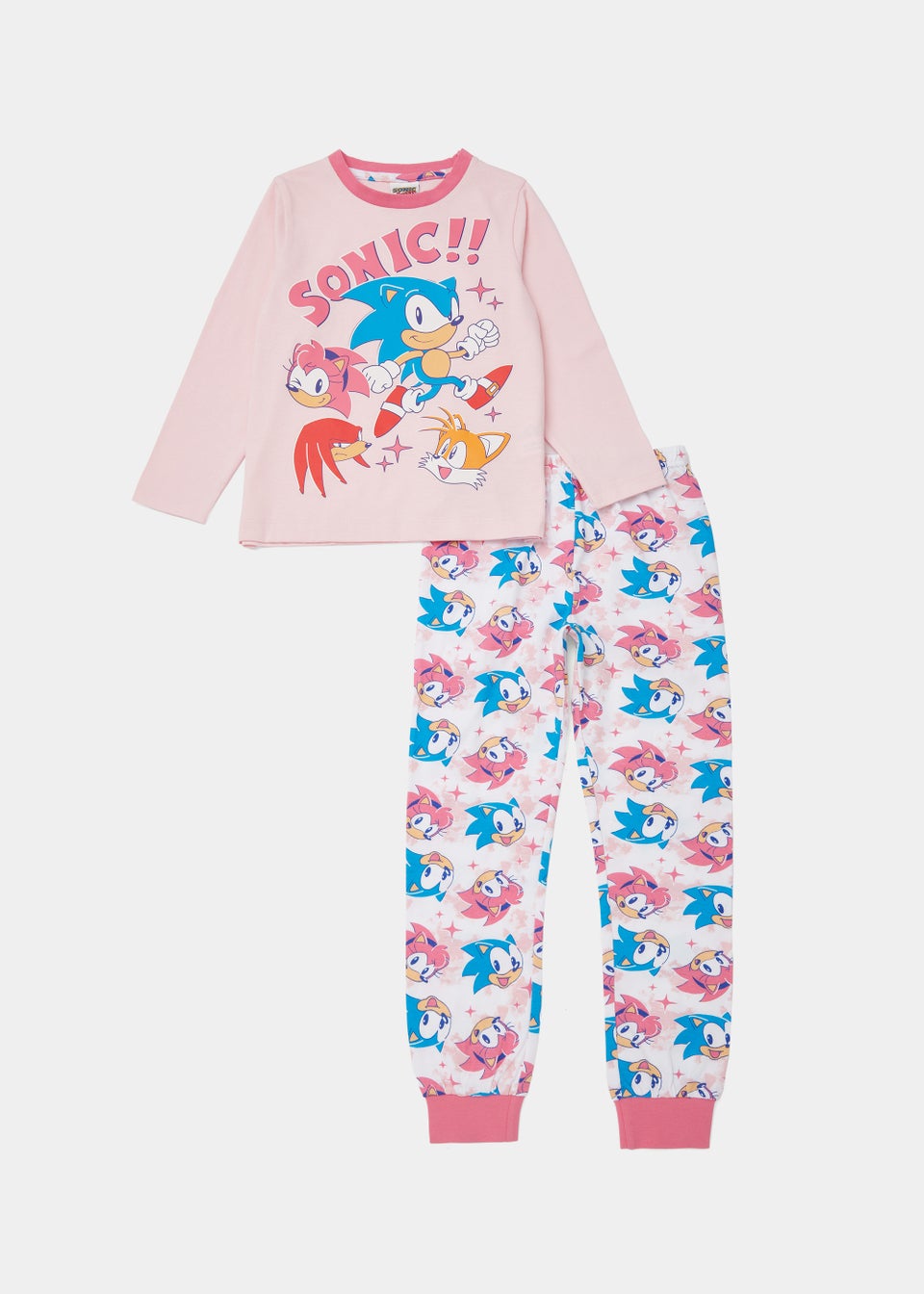 Kids Pink Sonic the Hedgehog Pyjama Set (5-12yrs)
