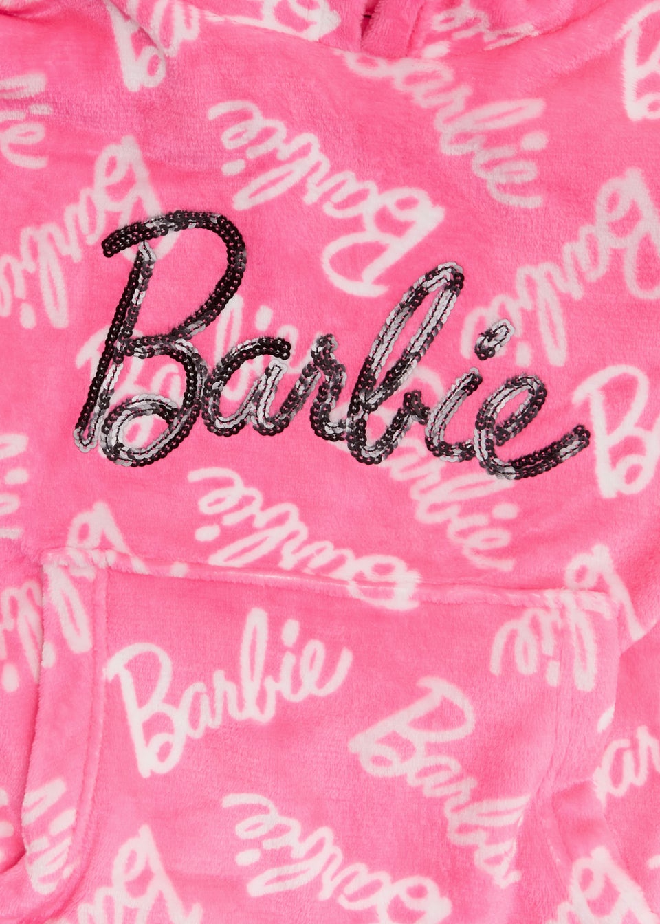Kids Pink Barbie Print Snuggle Hoodie (4-13yrs)