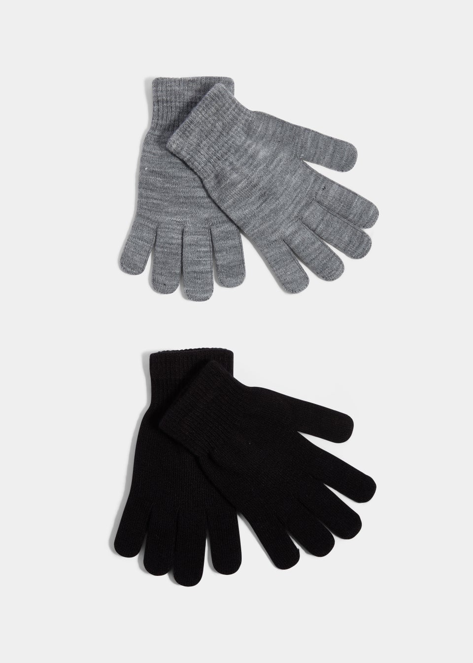 2 Pack Grey & Black Magic Gloves