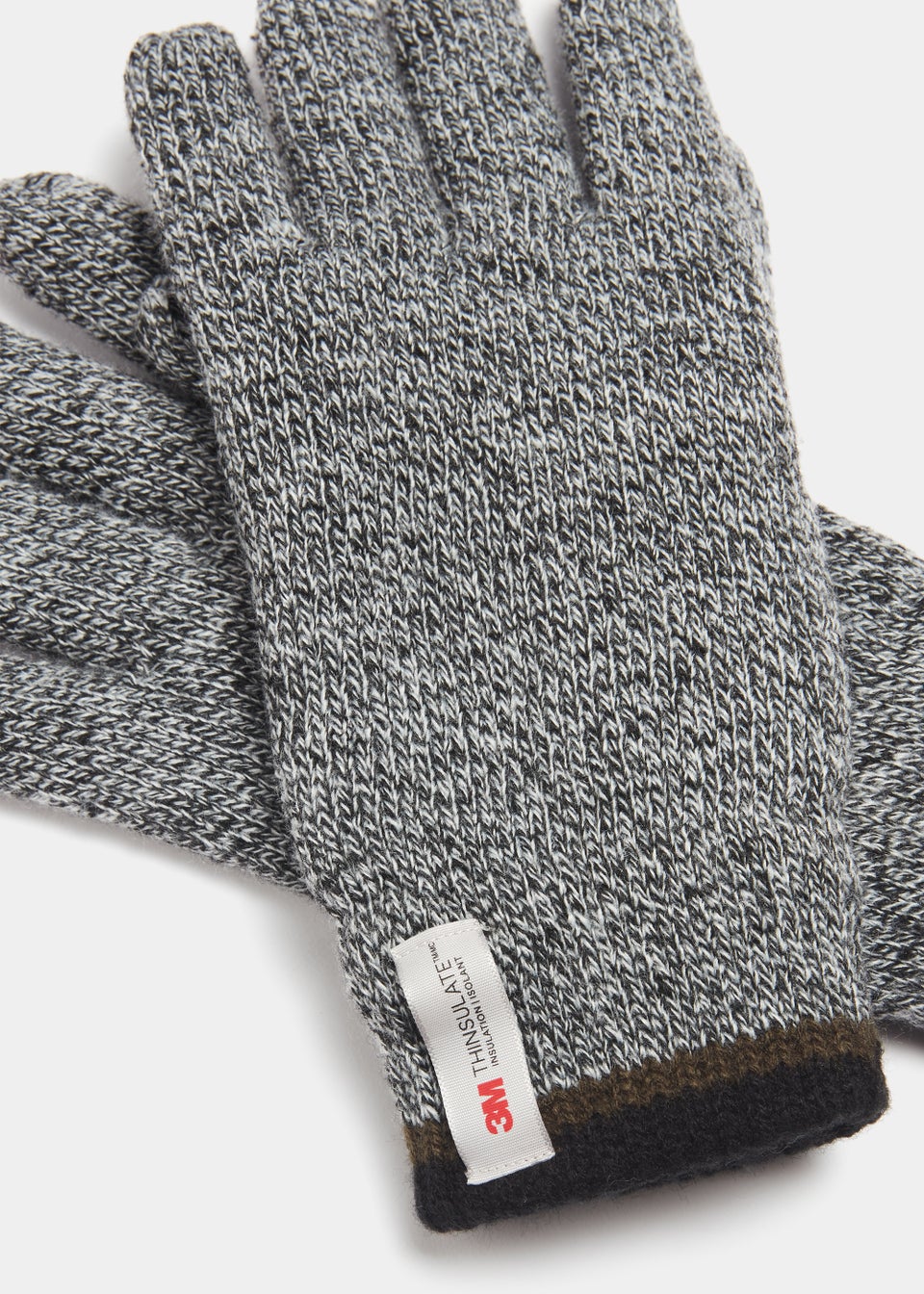 Grey Stripe Thinsulate Gloves