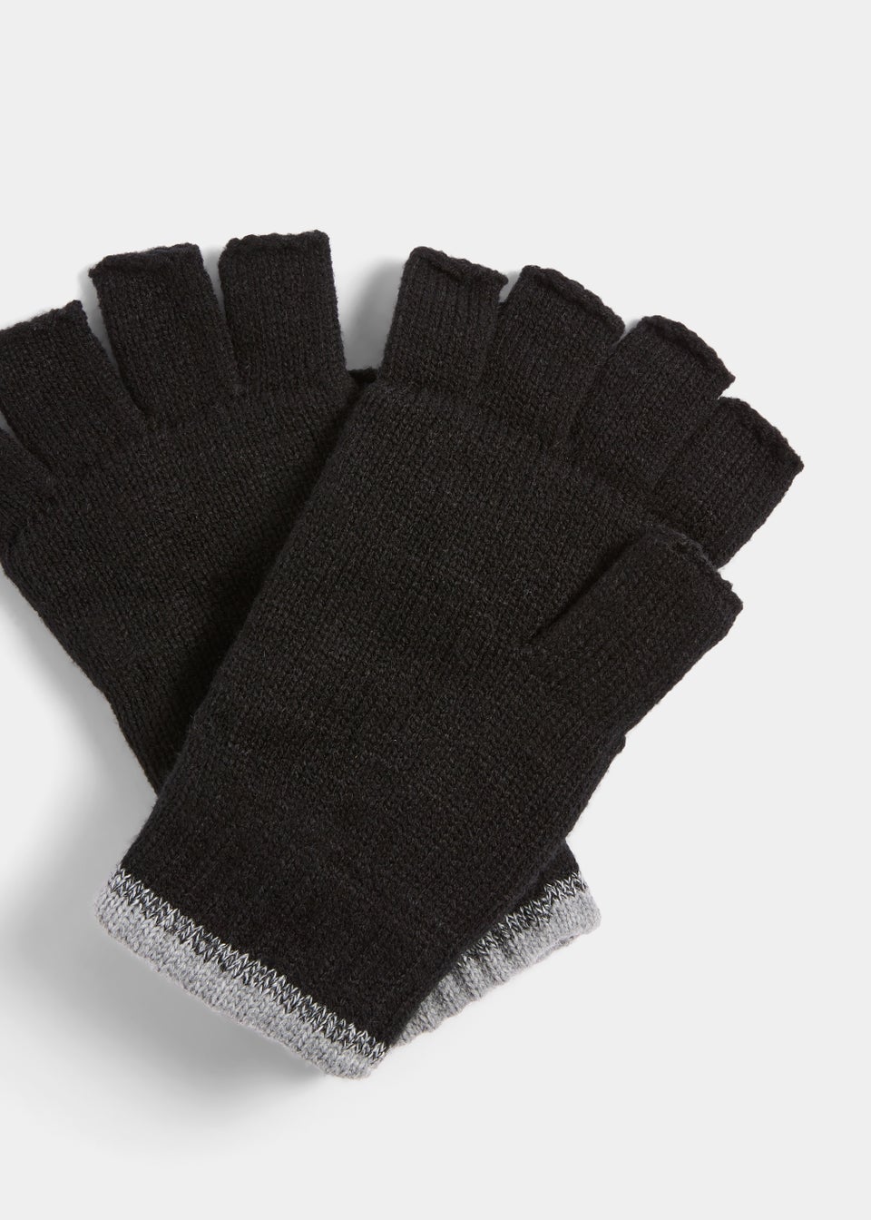 Black Thinsulate Fingerless Gloves