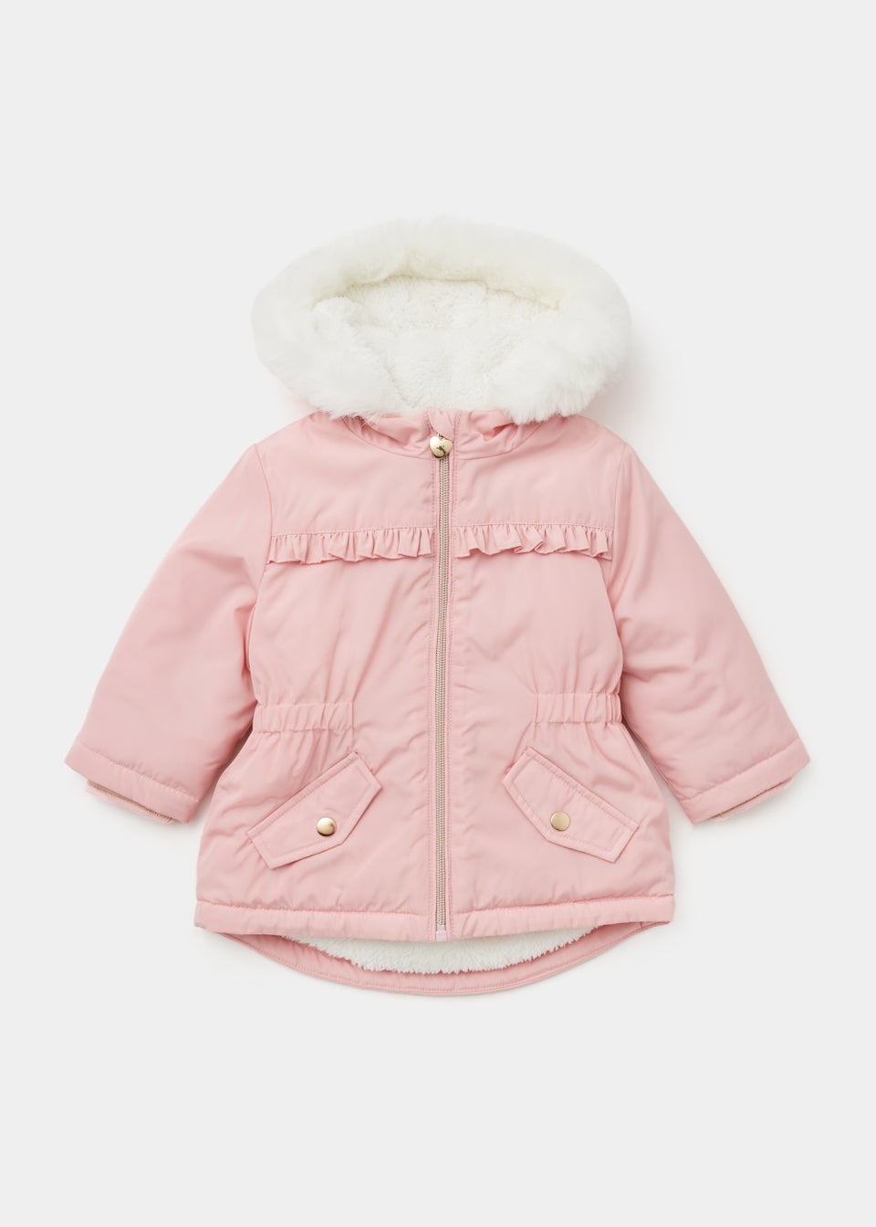 Girls Pink Parka Coat 9mths 6yrs