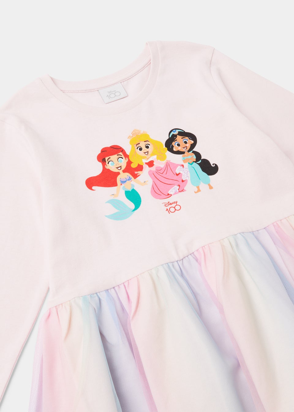Kids Multicoloured Disney Princess Mesh Dress (3-9yrs)