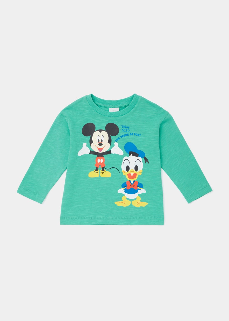 Kids Green Disney Mickey Mouse & Donald Duck T-Shirt (9mths-6yrs)