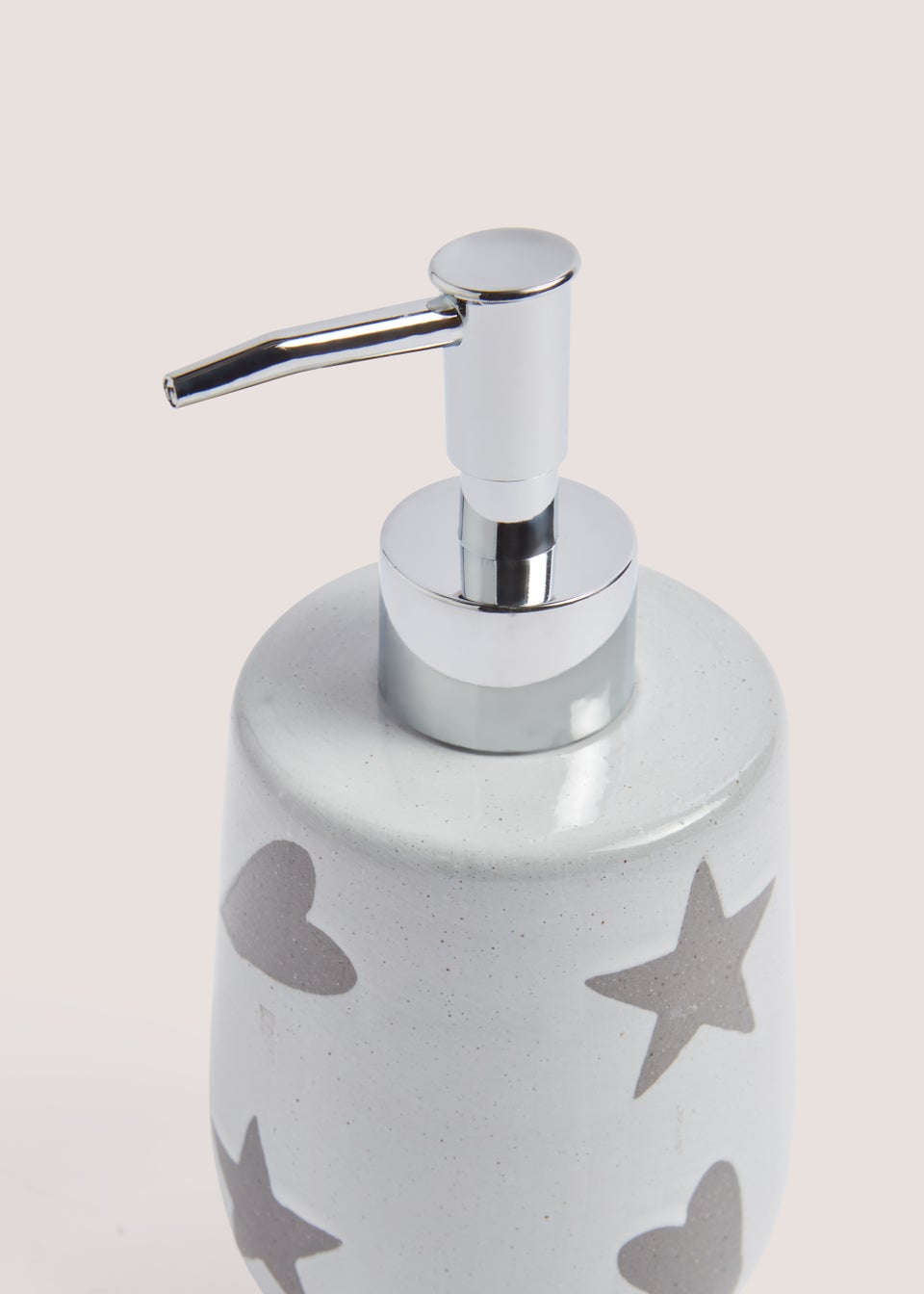 Heart & Star Stamp Soap Dispenser (16.5cm x 8cm x 8cm)