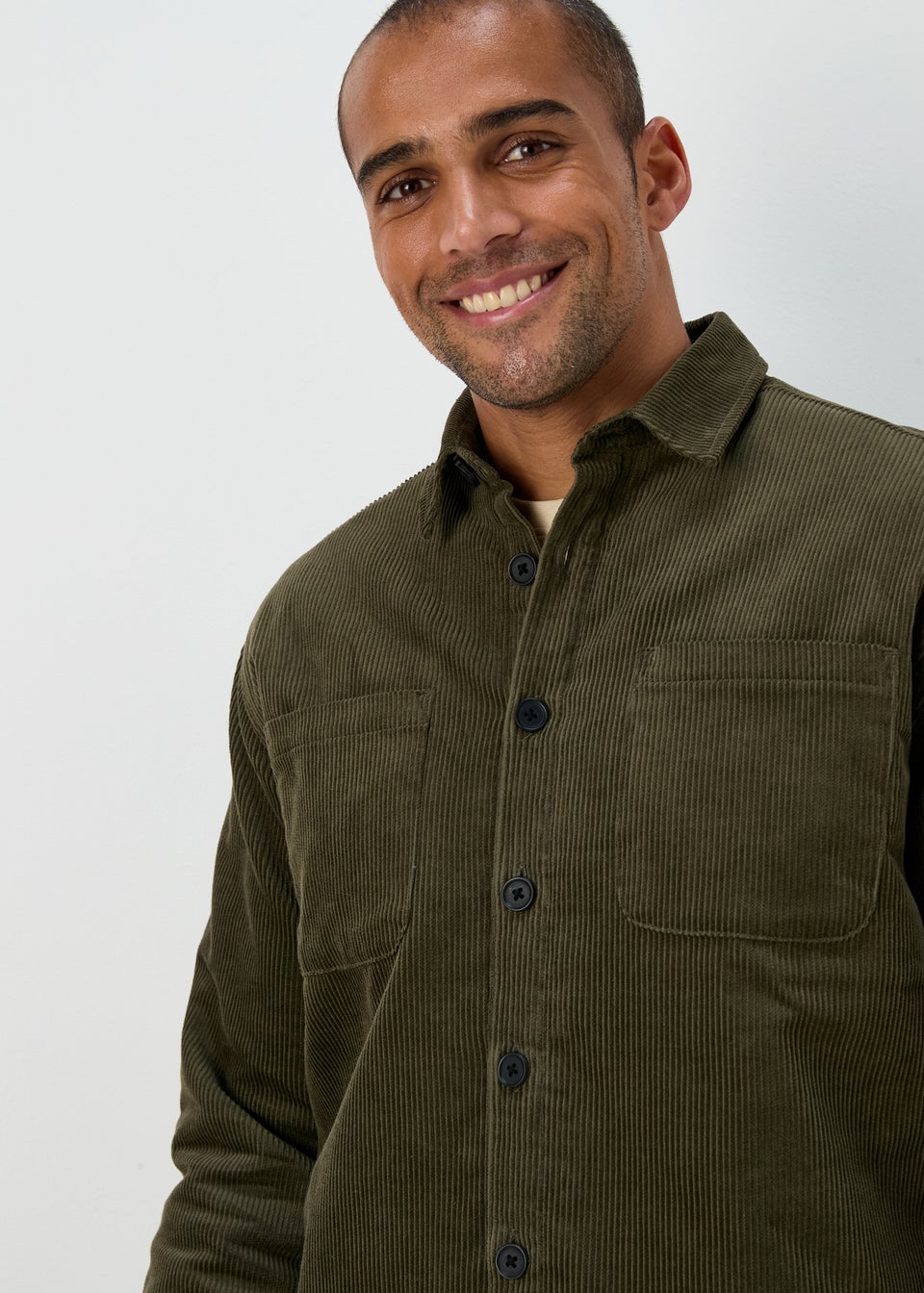 Khaki Cord Overshirt