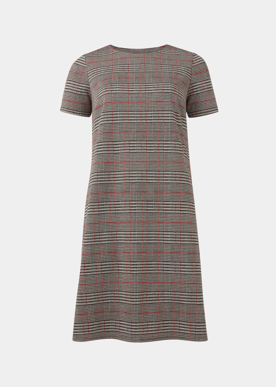 Et Vous Red Check Ponte Dress