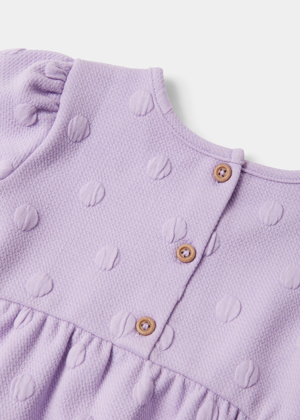 Girls Lilac Spot Tiered Ponte Dress (9mths-6yrs)
