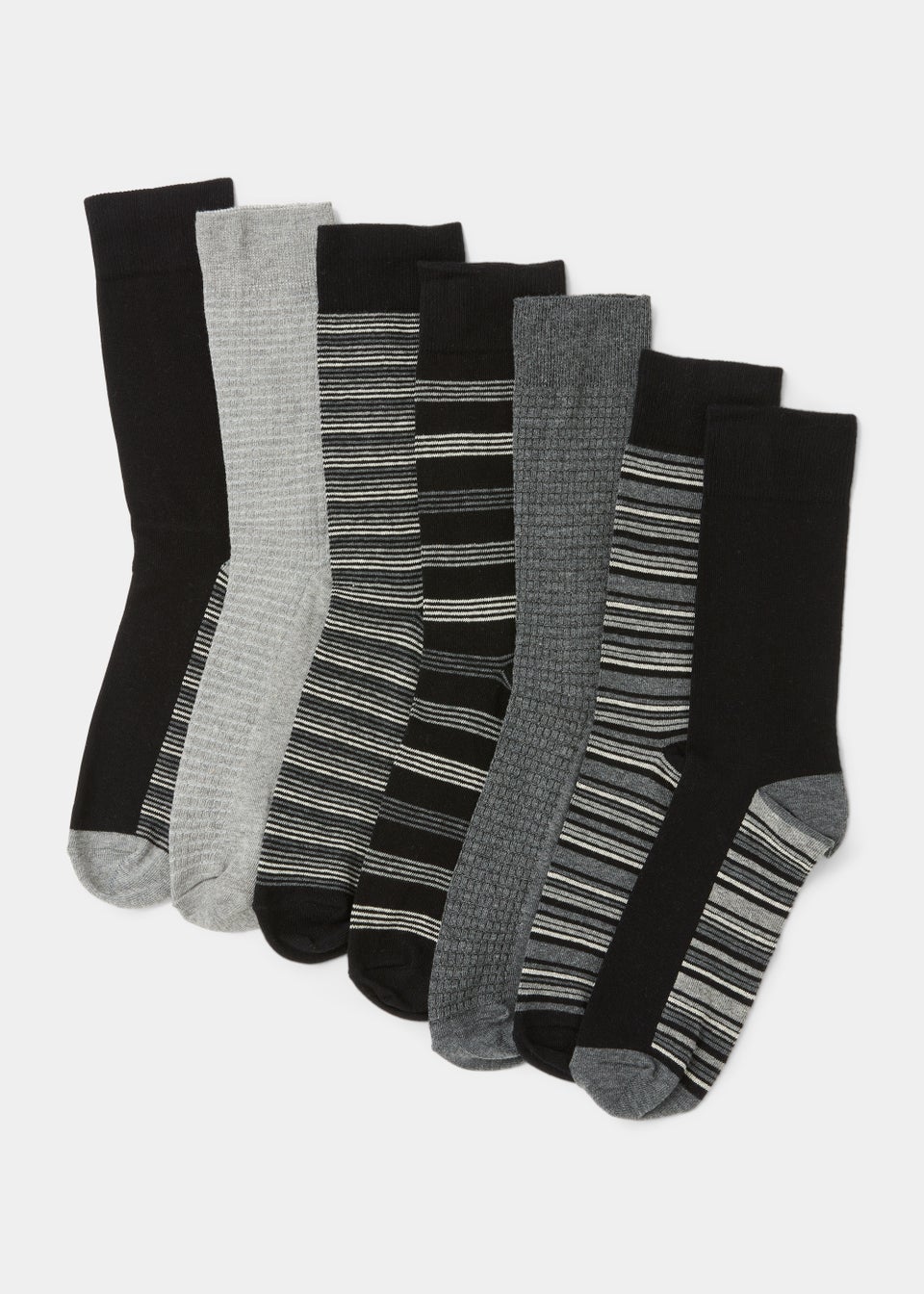 7 Pack Multicoloured Stripe Socks