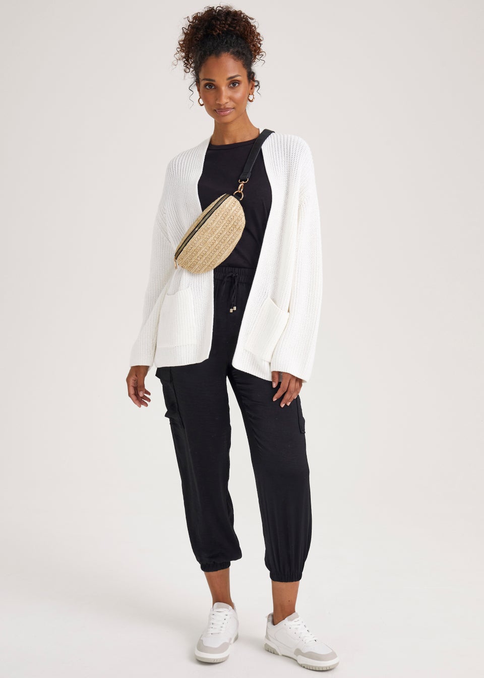Ecru Pocket Kimono Cardigan