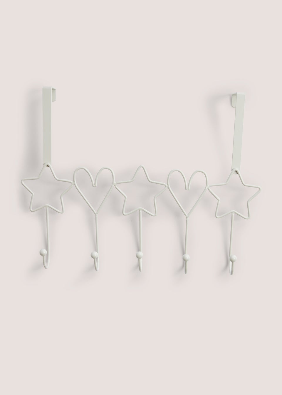 White Heart & Star Hooks (40cm x 29cm x 7cm)