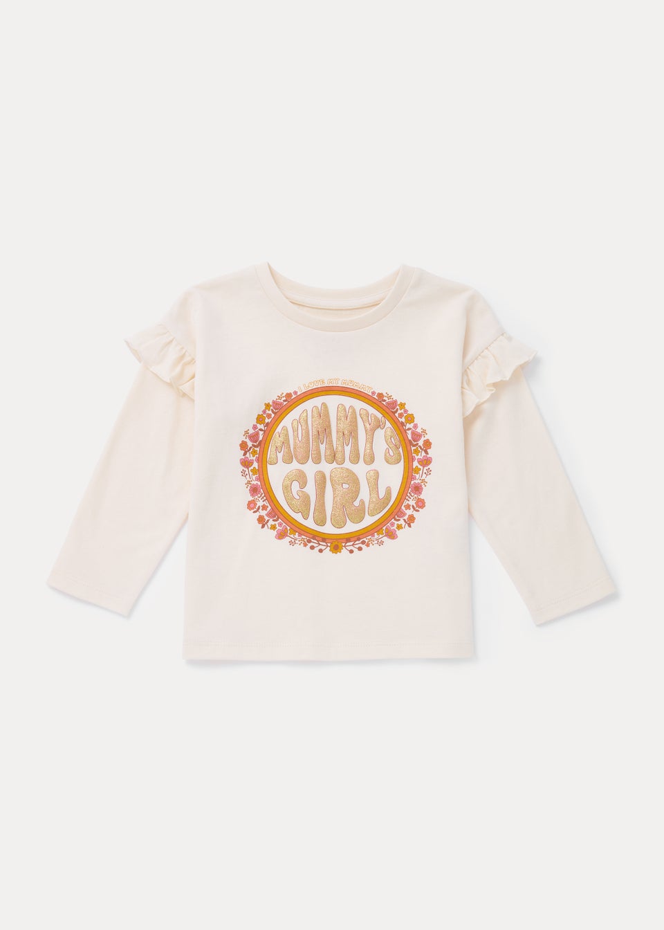 Girls Cream Mummy's Girl Long Sleeve T-Shirts (9mths-6yrs)