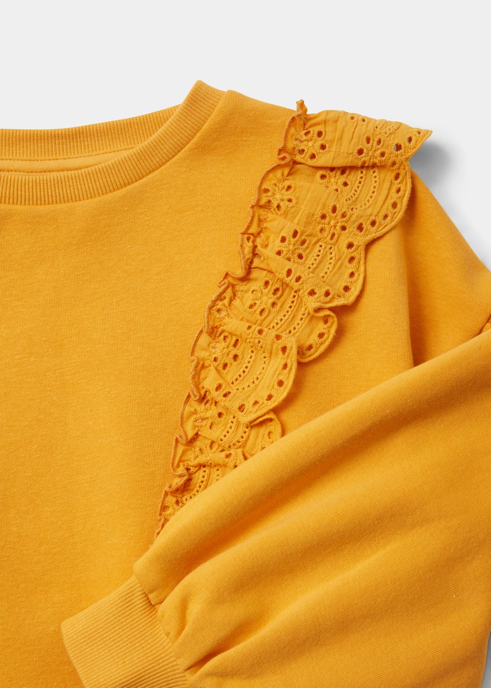 Girls Ochre Schiffli Sweatshirt (4-13yrs)