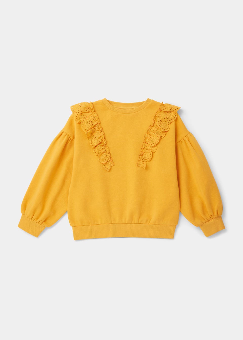 Girls Ochre Schiffli Sweatshirt (4-13yrs)