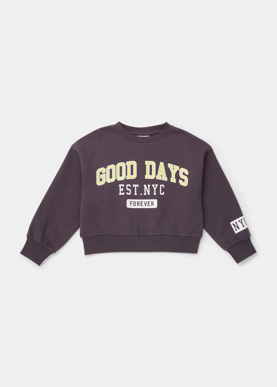 Girls Charcoal Good Days Sweatshirt (4-15yrs)