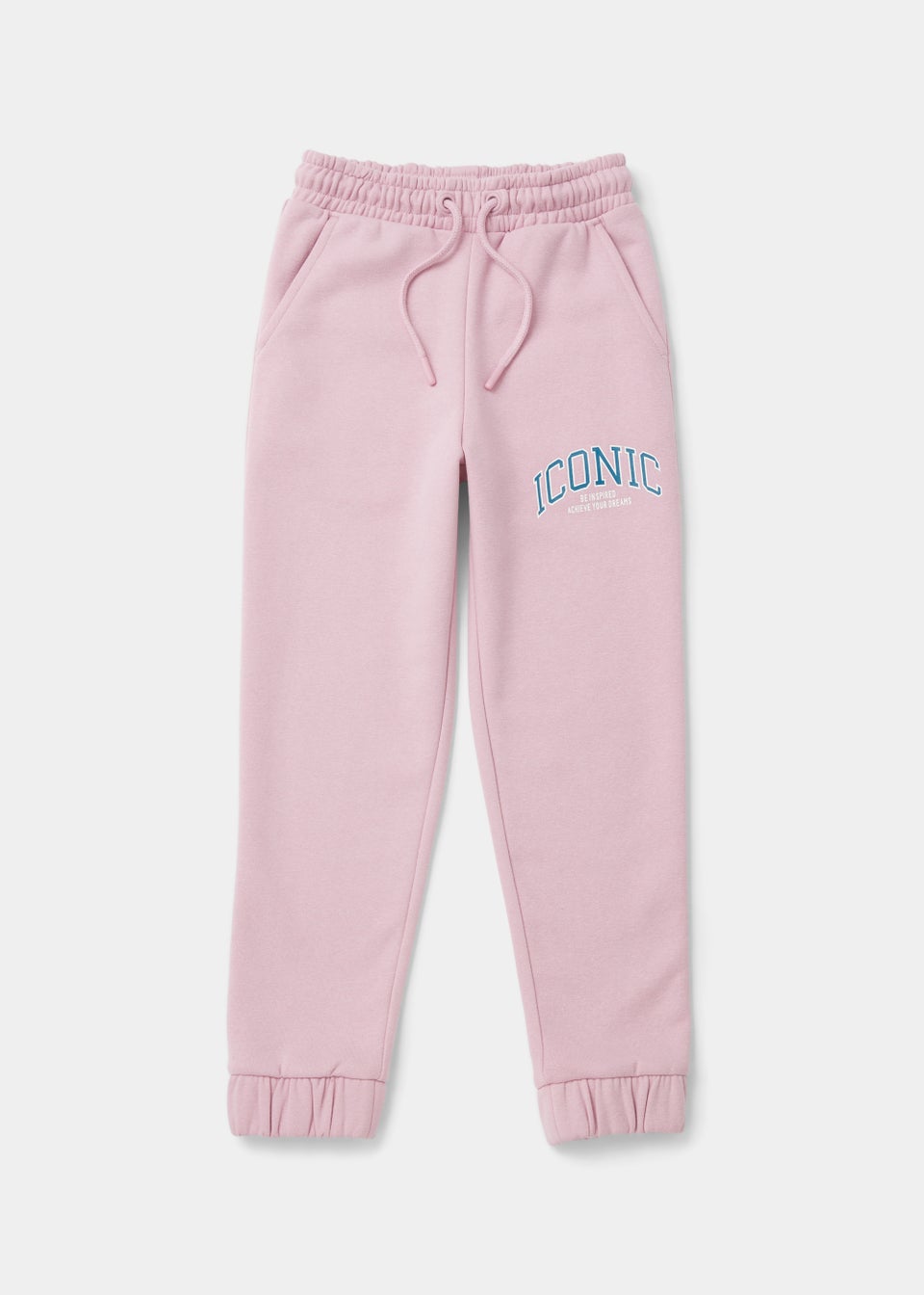 Girls Pink Iconic Joggers (4-15yrs)