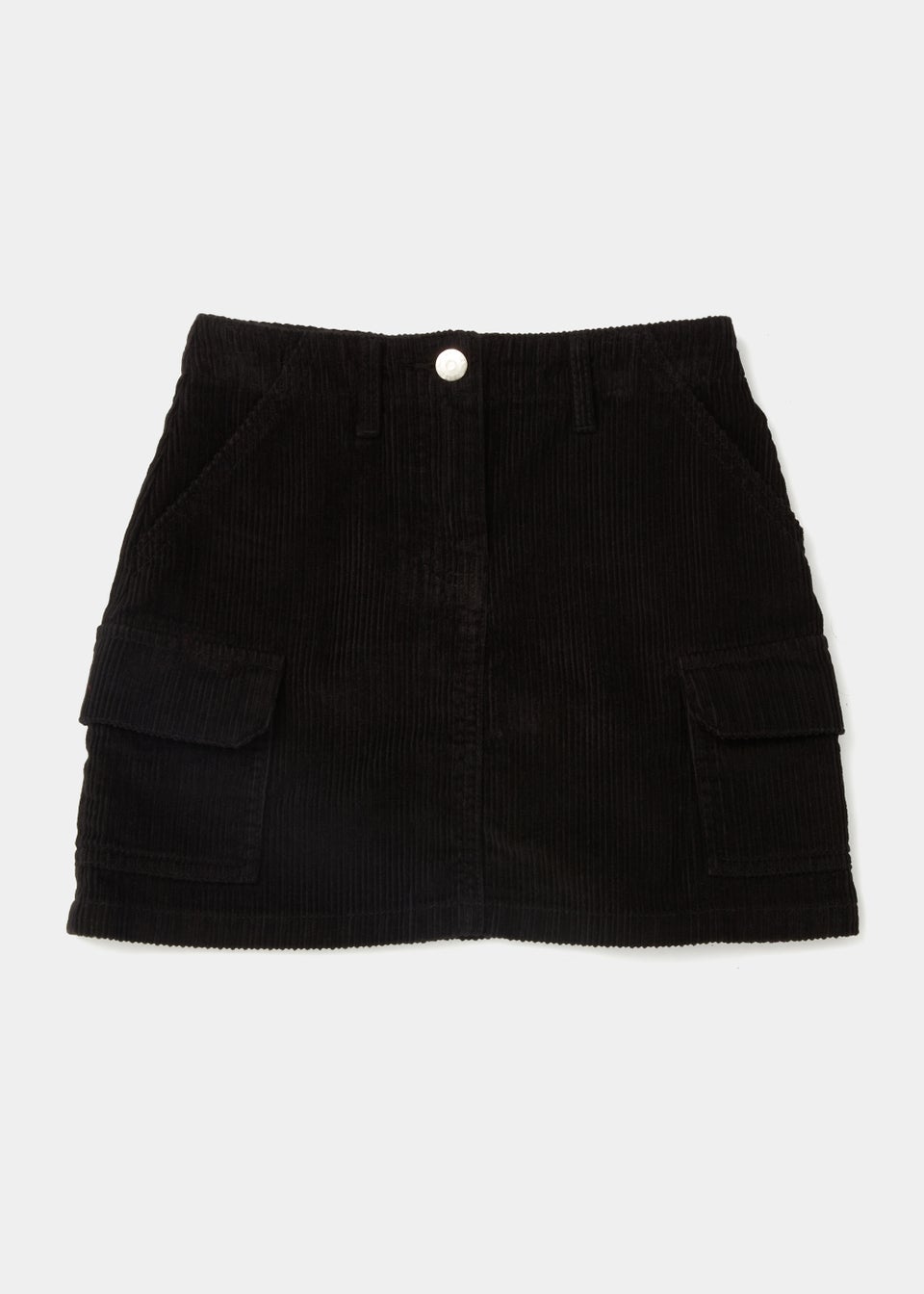 Girls Black Cargo Cord Skirt (4-13yrs) - Matalan