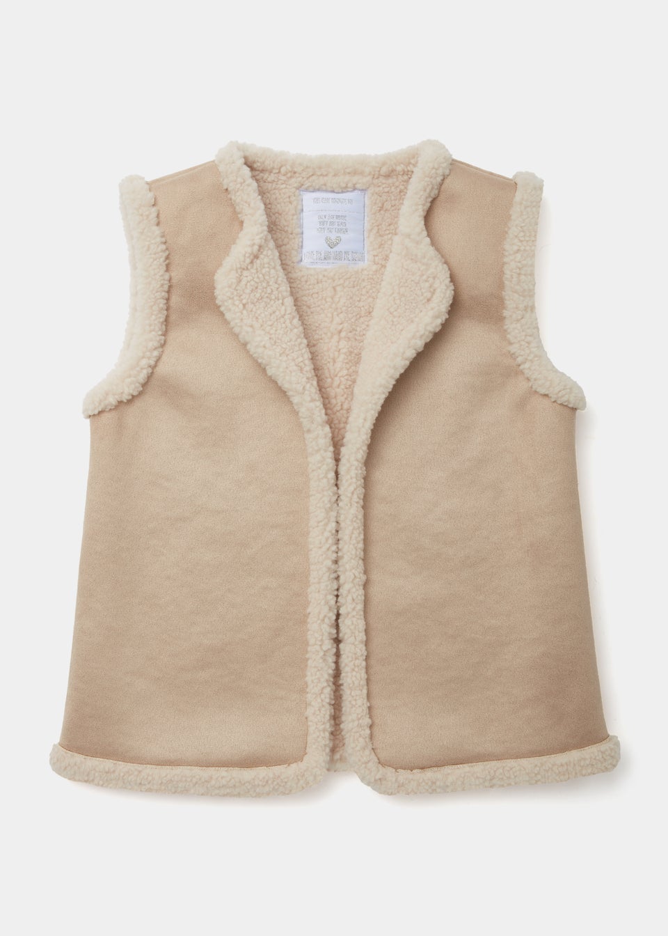 Girls Cream Suede Gilet 4 13yrs Matalan