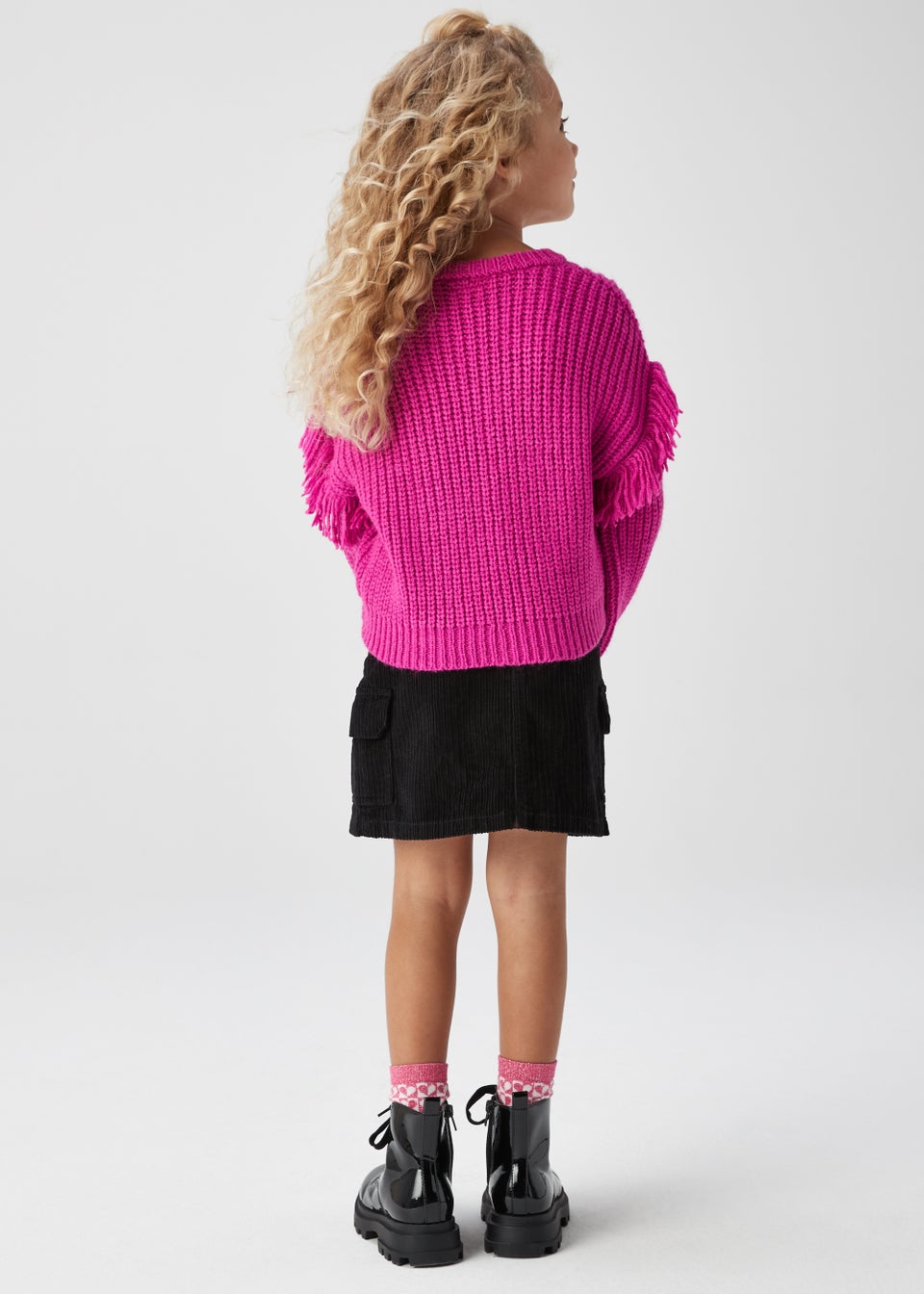 Girls Purple Fringe Jumper (4-13yrs)