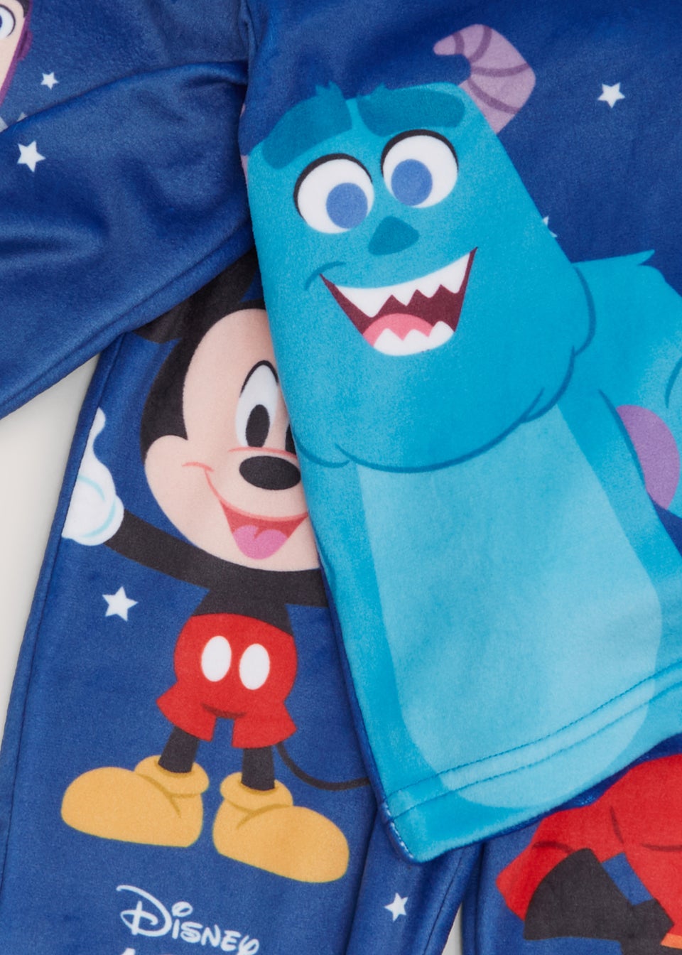 Kids Blue Disney Character Print Velour Pyjama Set (9mths-7yrs)