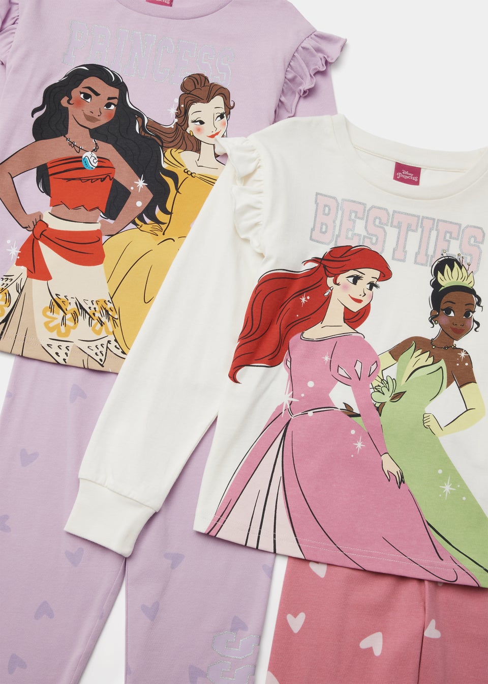 Kids 2 Pack Disney Princess Pyjama Sets (4-9yrs)