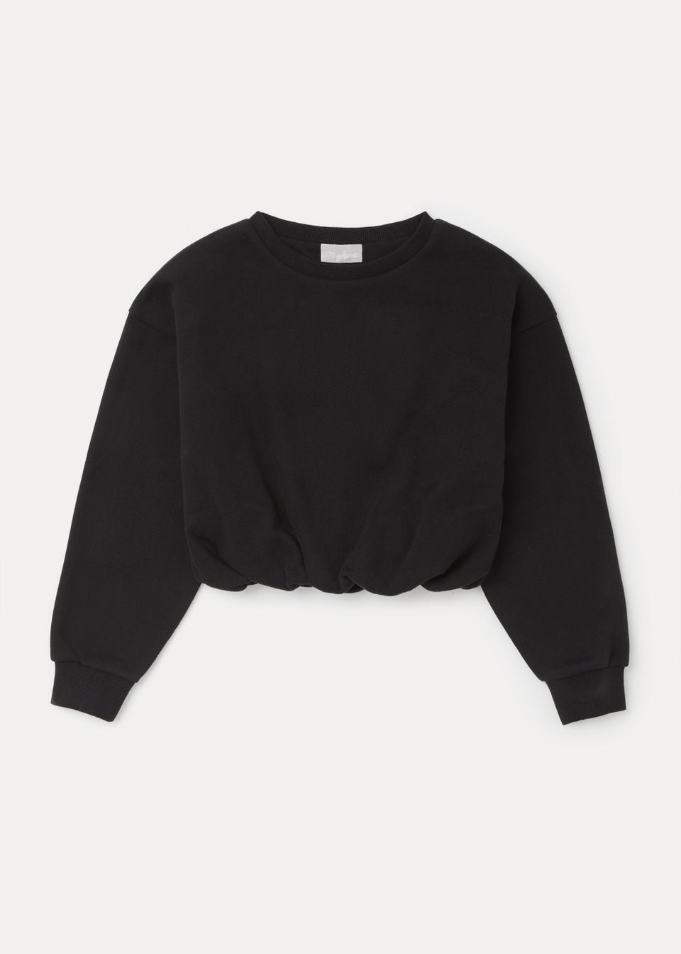 Girls Black Elasticated Sweatshirt (7-15yrs)