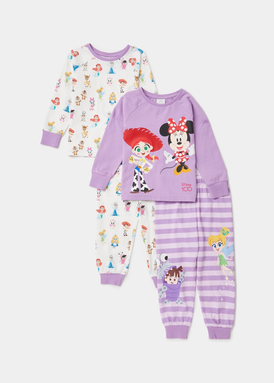 Kids 2 Pack Disney Minnie Mouse Pyjama Sets (9mths-6yrs)