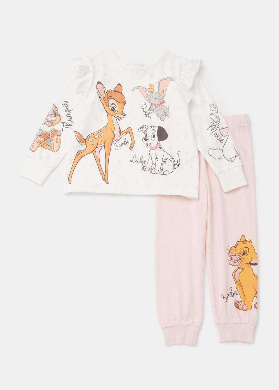 Kids Cream & Pink Disney Classics Pyjama Set (9mths-7yrs)