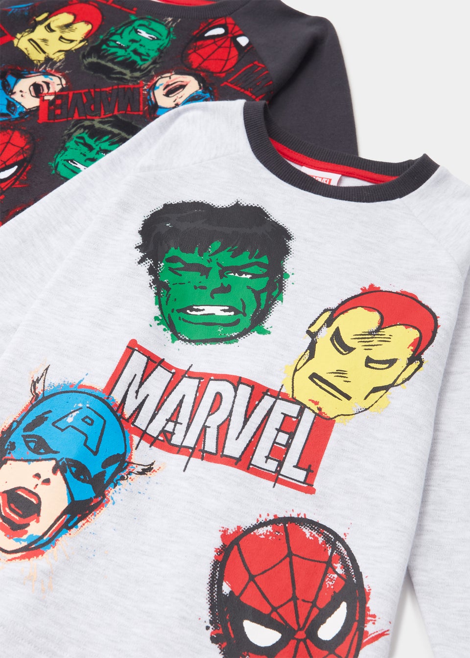 Kids 2 Pack Marvel Graffiti Head Pyjama Sets (3-12yrs)