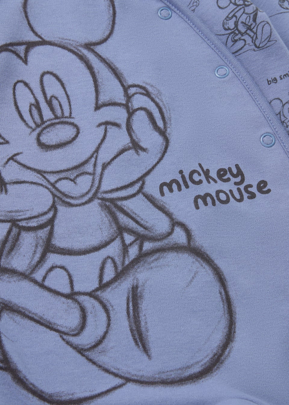 Baby Blue Mickey Mouse Sleepsuit (Newborn-12mths)