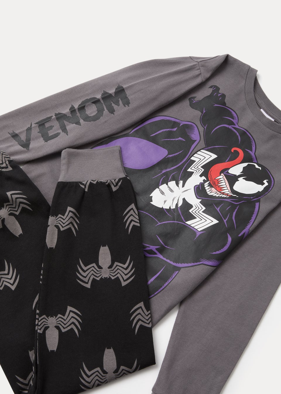 Kids Black Marvel Venom Pyjama Sets (8-13yrs)