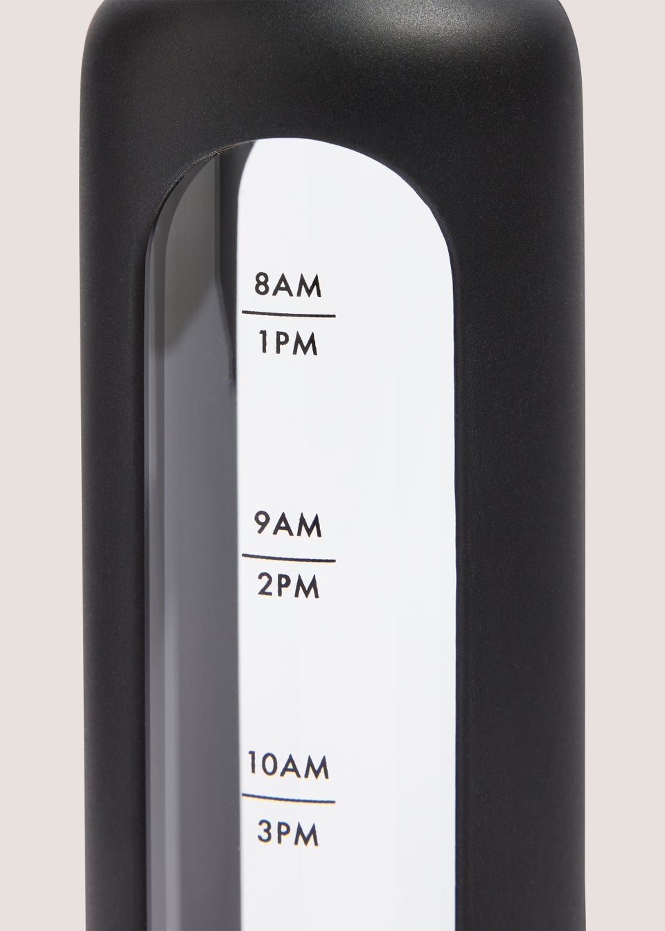 Black Glass Tracker Water Bottle (22.5cm x 6.5cm)