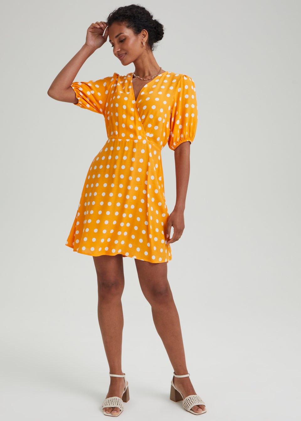 Orange outlet spot dress