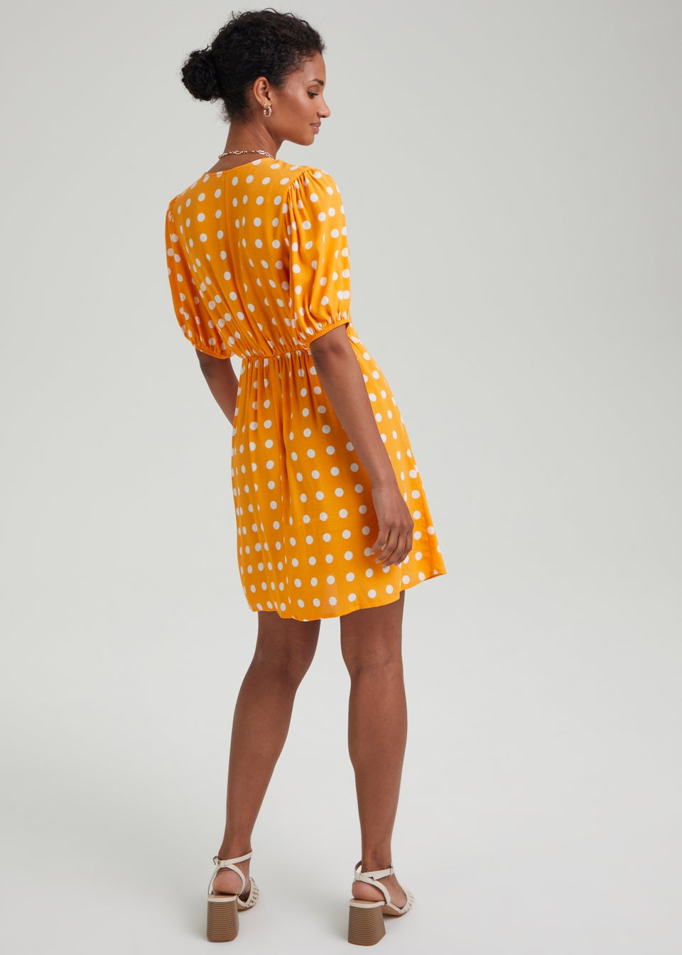 Orange spot dress clearance