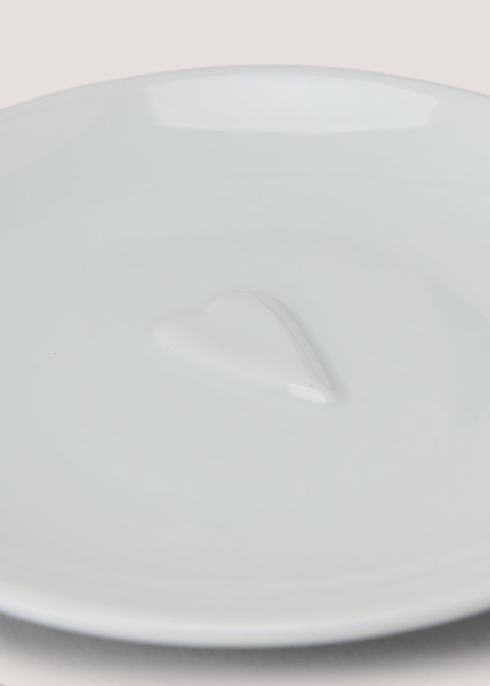 White Heart Embossed Teabag Tidy (11cm)