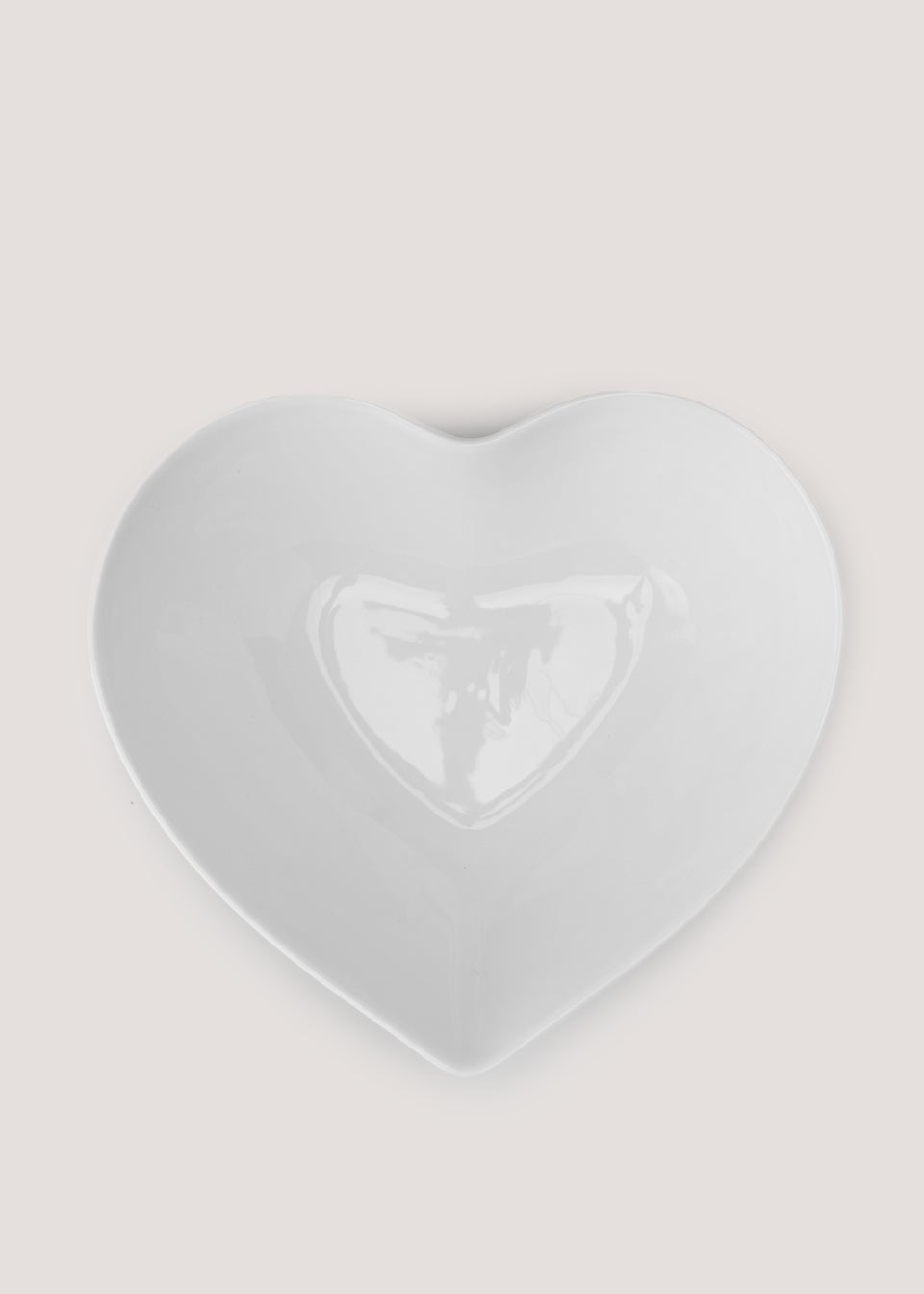 White Heart Shape Serving Dish (22cm x 19cm x 8cm)