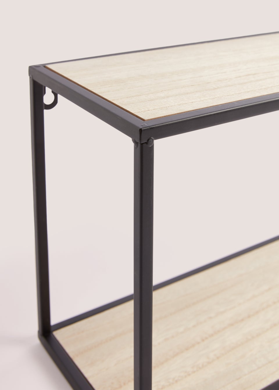 Black Metal Single Shelf (30cm x 15cm) Matalan